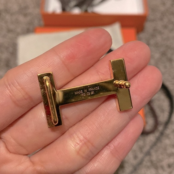 ❌ SOLD ❌ Hermes swift epsom 13mm belt women leather thin 65 - Picture 4 of 5